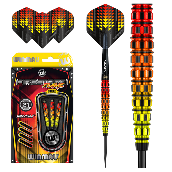 Firestorm Flame Steel Tip Darts 90% Tungsten