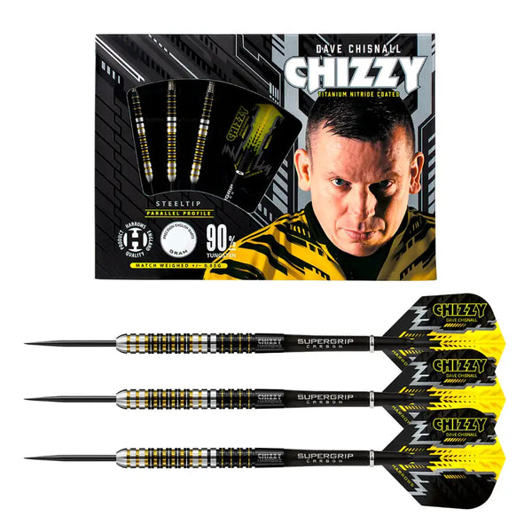 Dave Chisnall Chizzy Steel Tip Darts 90% Tungsten