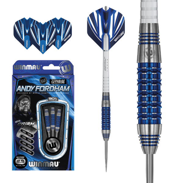 Andy Fordham SE Steel Tip Darts 90% Tungsten 24g