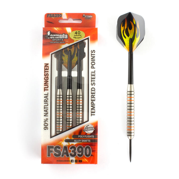 FSA 390 Steel Tip Darts 90% Tungsten