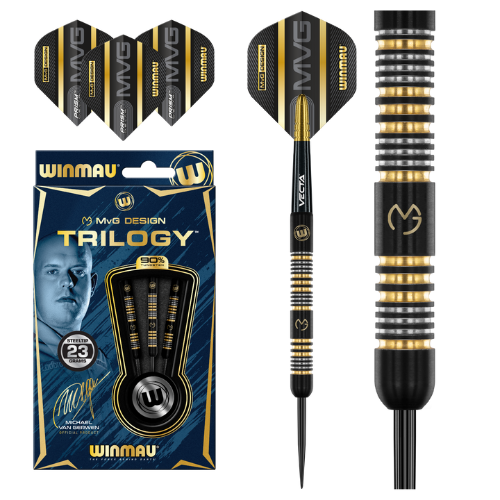 Michael van Gerwen Trilogy Steel Tip Darts 90% Tungsten