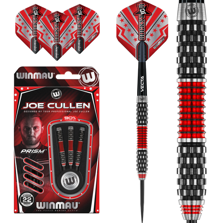 Joe Cullen Rockstar 1.0 Steel Tip Darts 90% Tungsten