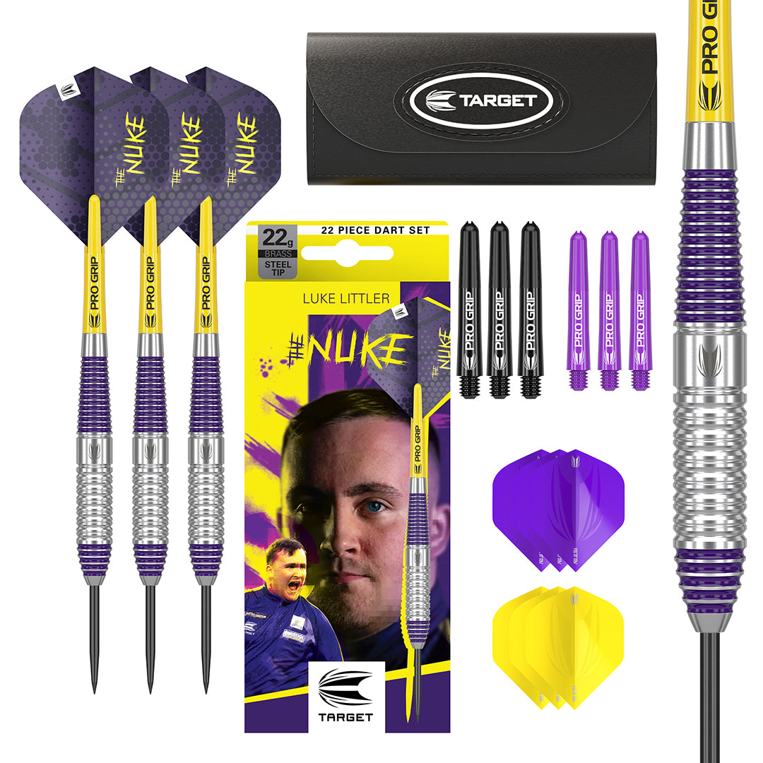 Luke Littler 22 Piece Steel Tip Brass Darts