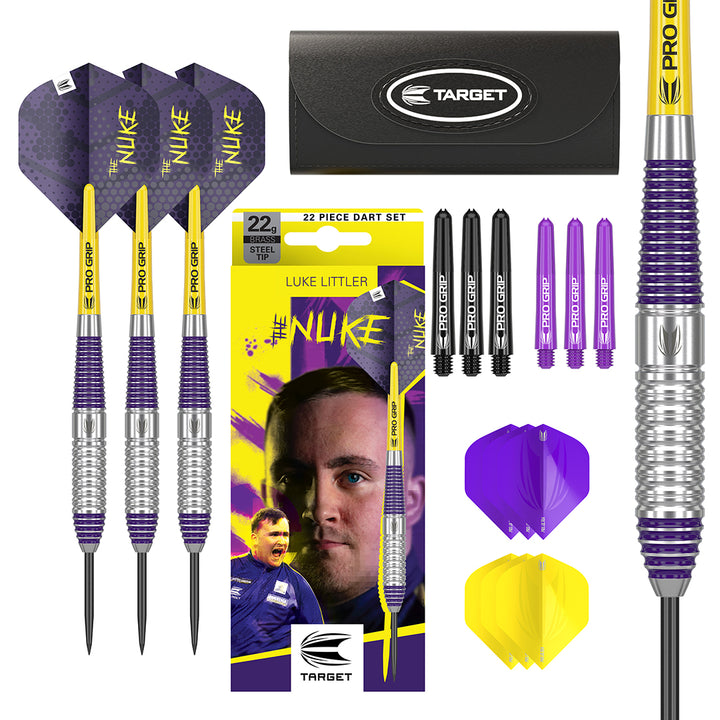 Luke Littler 22 Piece Steel Tip Brass Darts