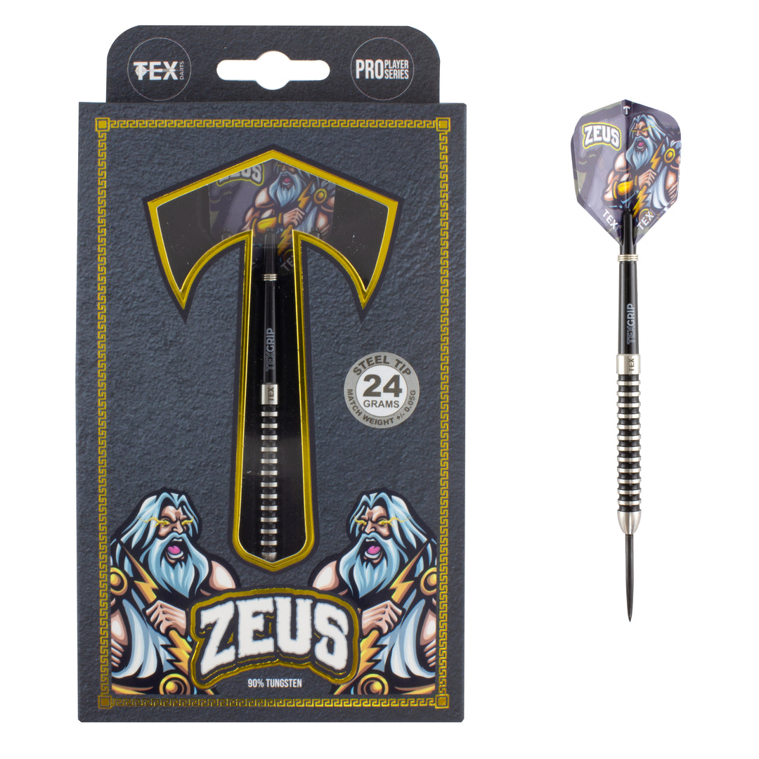 TEX Zeus Steel Tip Darts 90% Tungsten