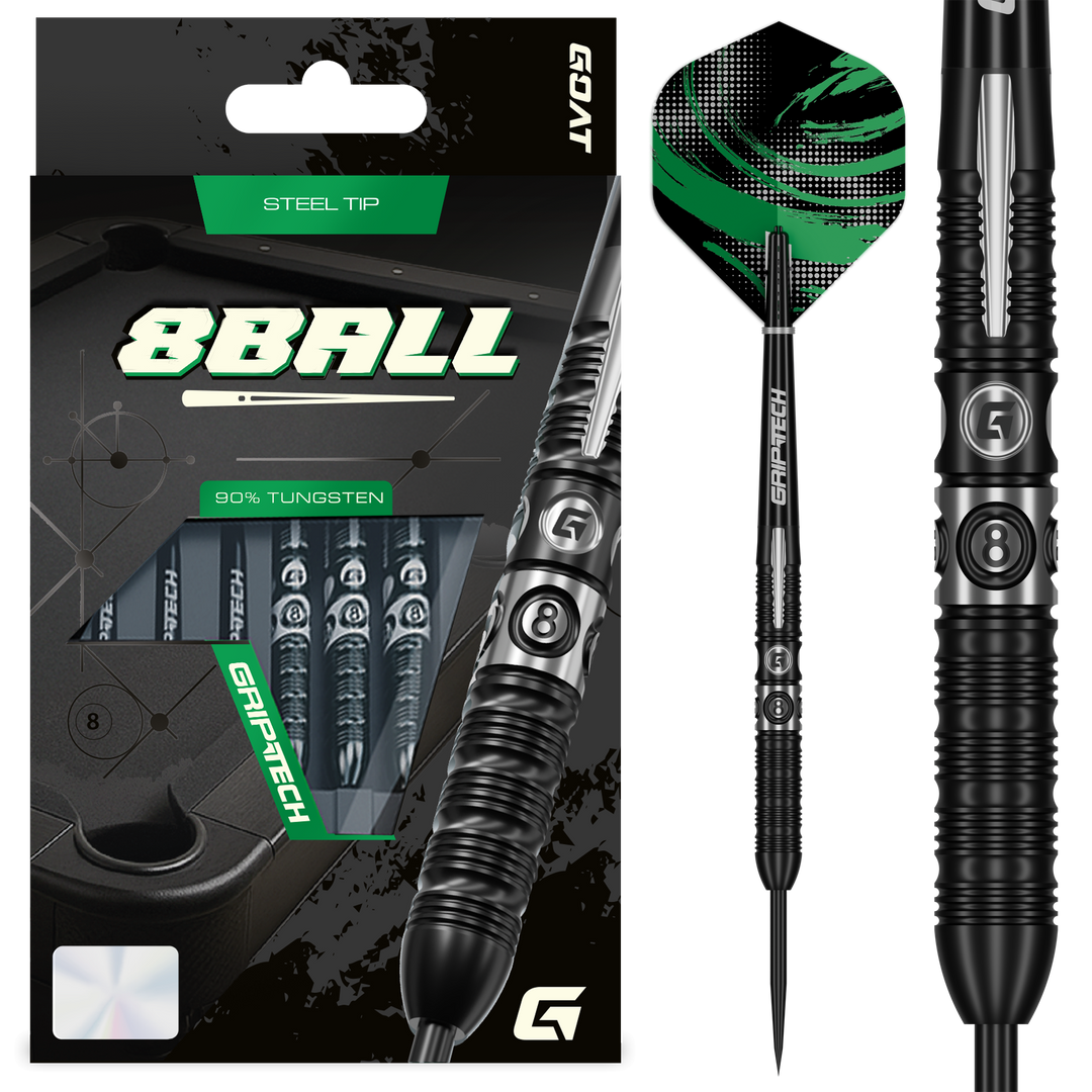 GOAT 8 Ball Steel Tip Darts 90% Tungsten