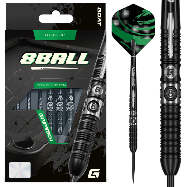 GOAT 8 Ball Steel Tip Darts 90% Tungsten