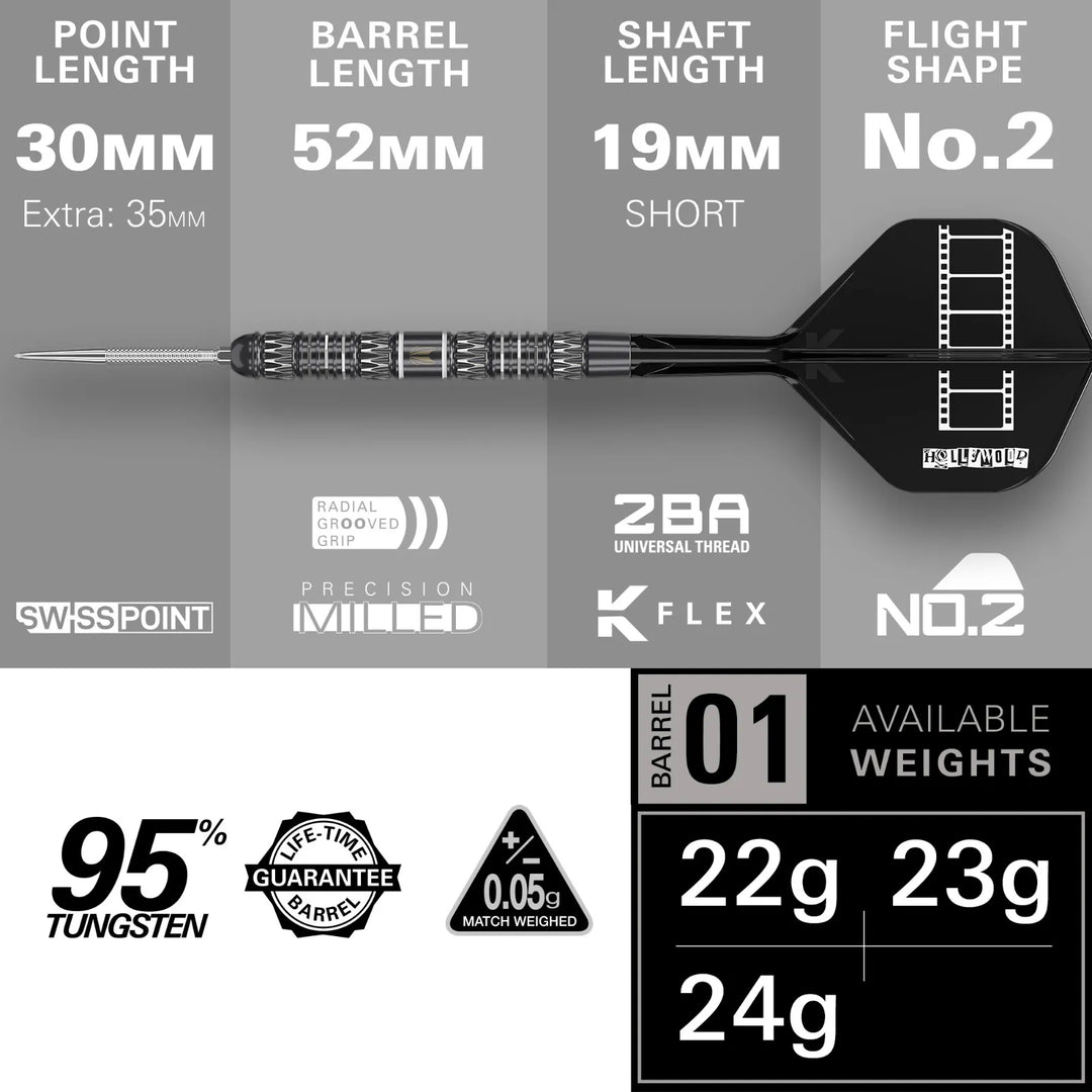Chris Dobey 95K Swiss Point Darts 95% Tungsten