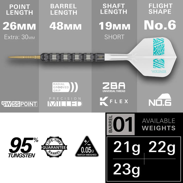 Rob Cross 95K Swiss Point Darts 95% Tungsten