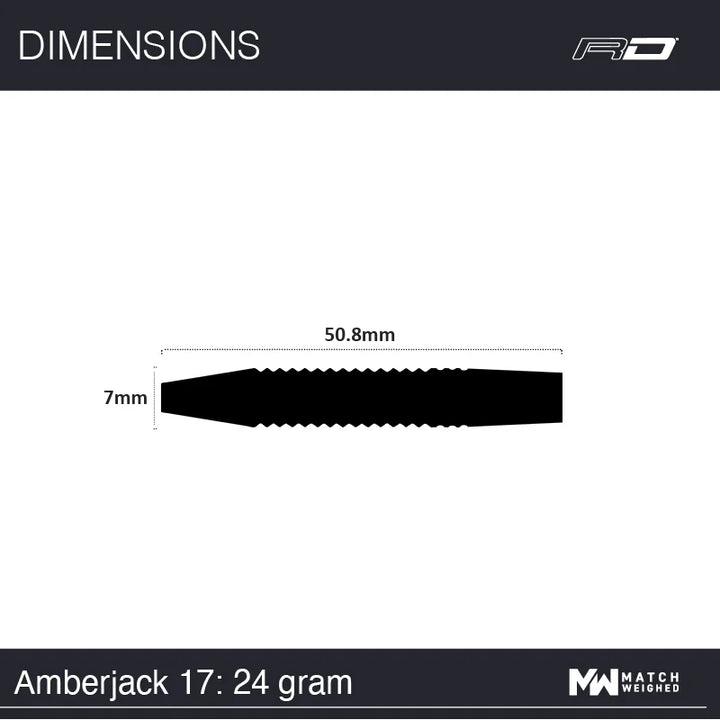 Amberjack 17 Steel Tip Darts 90% Tungsten