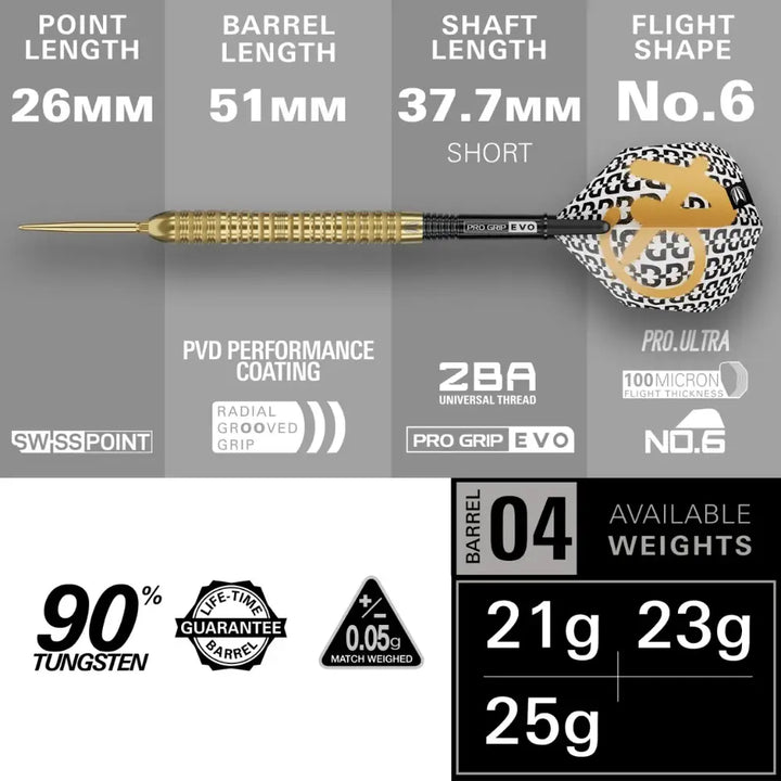 Bolide Envy 04 Swiss Point Darts 90% Tungsten
