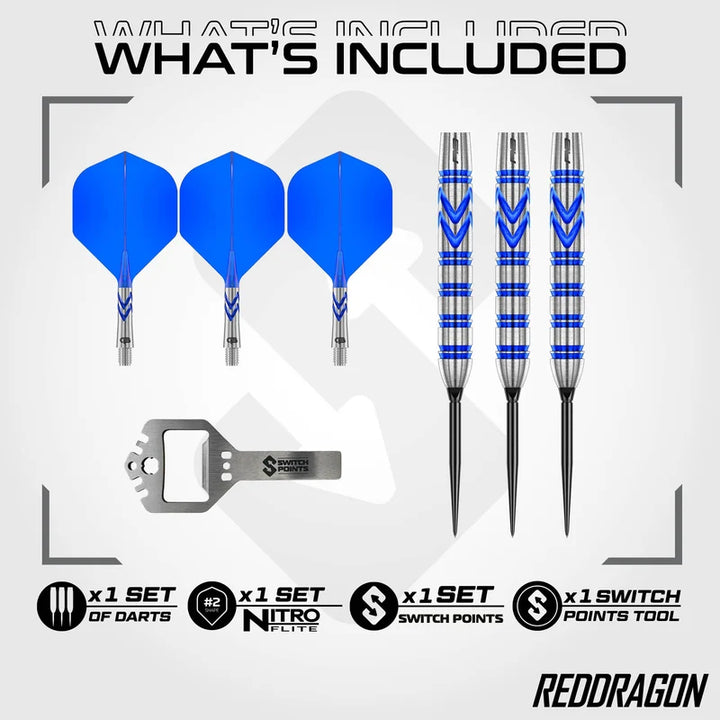 Gerwyn Price Iceman Blue Switch Point Darts 90% Tungsten