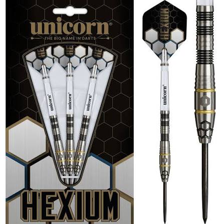 Hexium 01 Black & Gold Steel Tip Darts 90%Tungsten