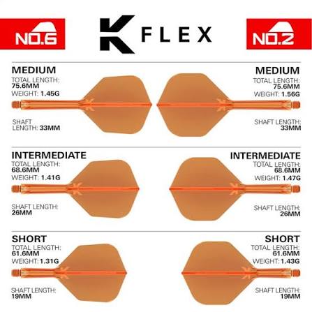 Neon Orange K-Flex No.2 size chart