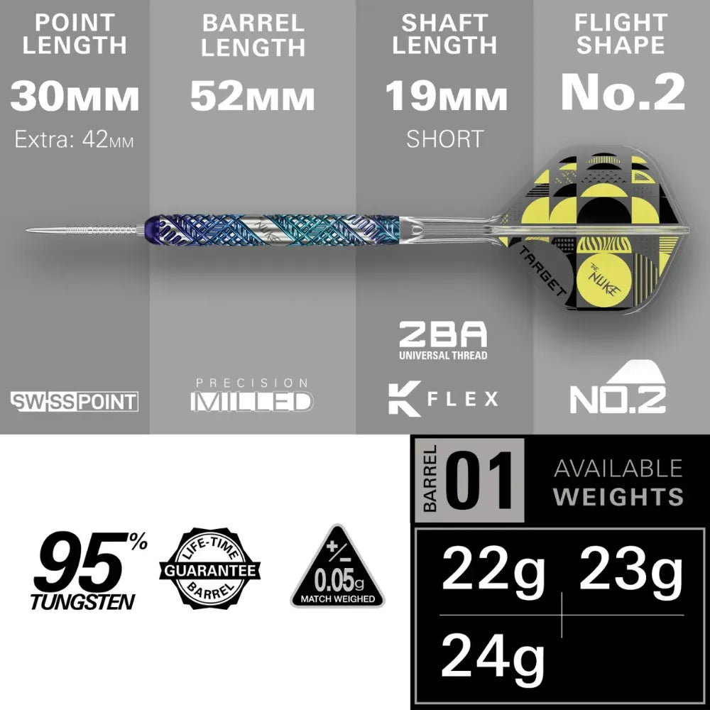 Luke Litter Edge Swiss Point Darts 95% Tungsten