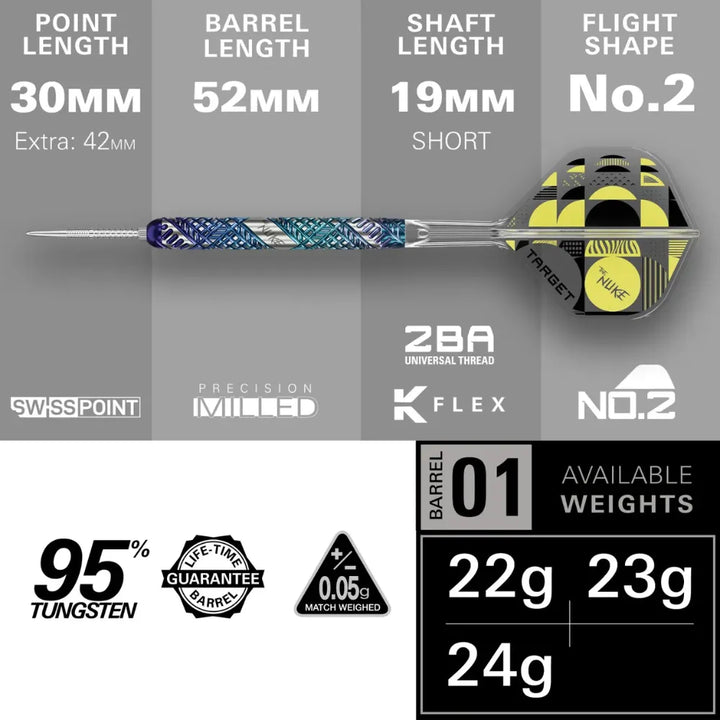Luke Litter Edge Swiss Point Darts 95% Tungsten