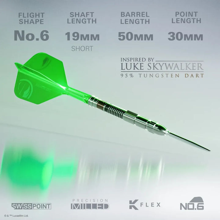 Star Wars Luke Skywalker The Jedi Knight Light Saber Limited Edition SP Darts 95%Tungsten