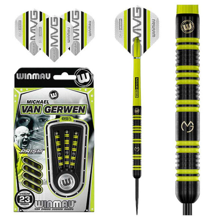 Michael van Gerwan Pro Series Onyx Coated Steel Tip Darts 85% Tungsten