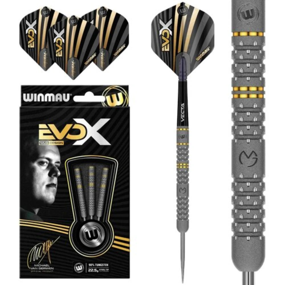 Michael van Gerwan EvoX Steel Tip Darts 90% Tungsten