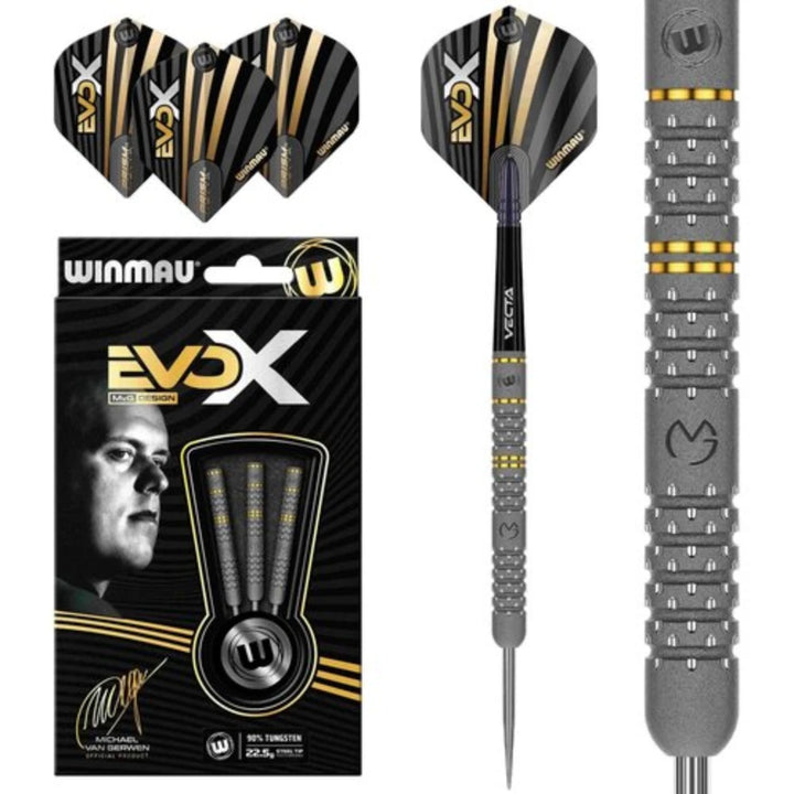 Michael van Gerwan EvoX Steel Tip Darts 90% Tungsten