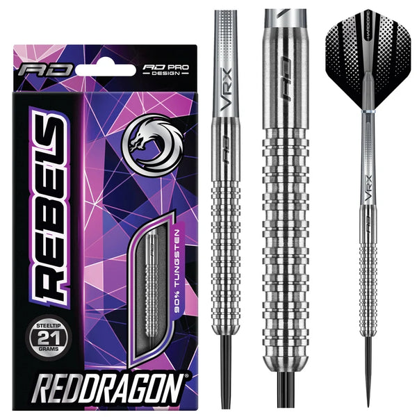 Rebel 1 Steel Tip Darts 90% Tungsten