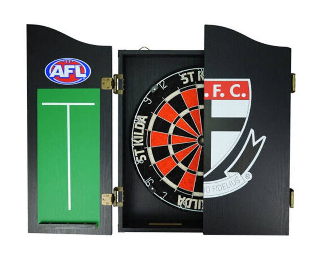 AFL Dartboard and Cabinet Set - St Kilda