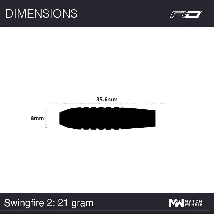 Swingfire 2 Steel Tip Darts 80% Tungsten