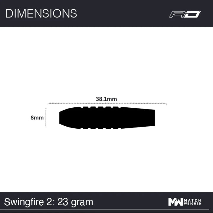 Swingfire 2 Steel Tip Darts 80% Tungsten