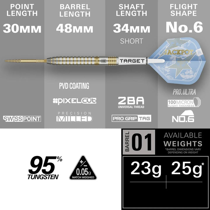 Adrian Lewis Showdown Swiss Point Darts 95% Tungsten