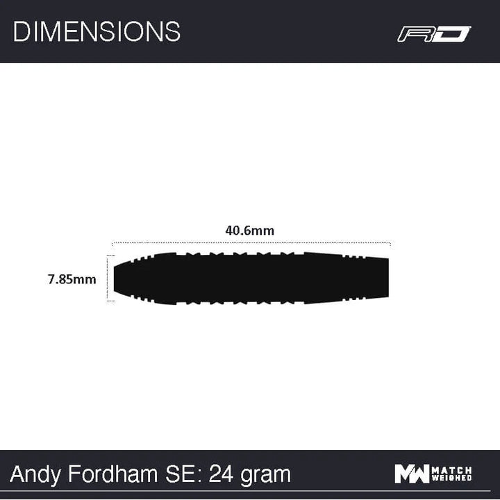 Andy Fordham SE Steel Tip Darts 90% Tungsten 24g