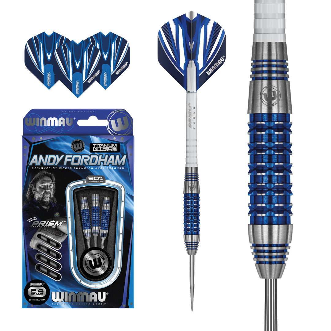 Andy Fordham SE Steel Tip Darts 90% Tungsten 24g
