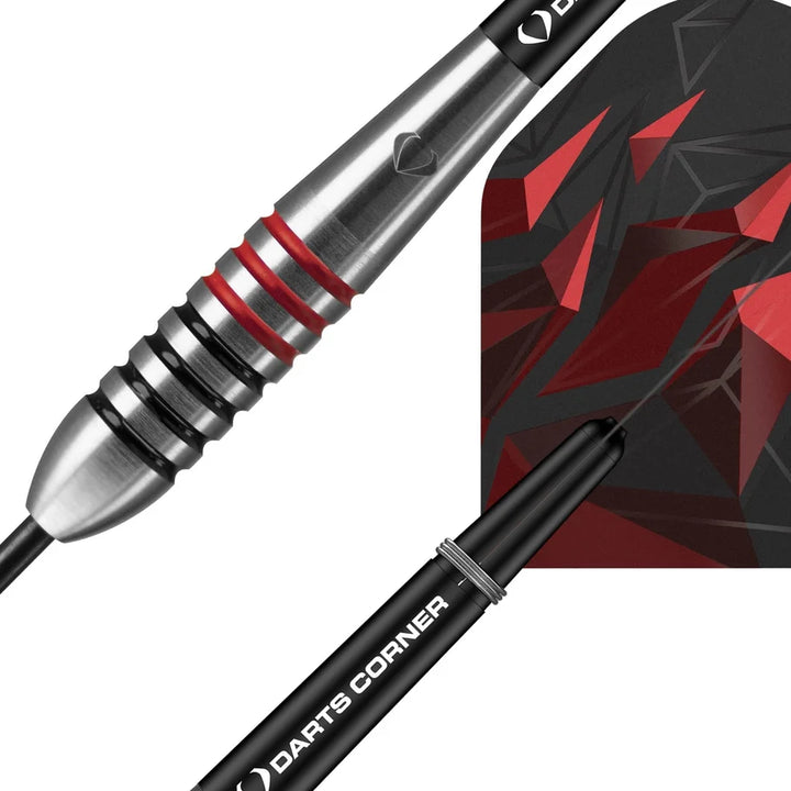 Astrofire Black &amp; Red Ringed Steel Tip Darts 90% Tungsten