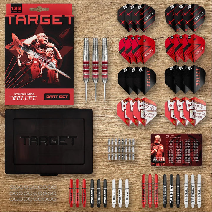 Stephen Bunting 100 Piece 22g Brass Darts Set