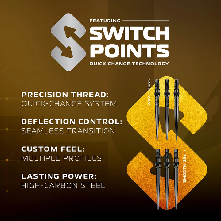 Exion Parallel Switch Point Darts 90% Tungsten