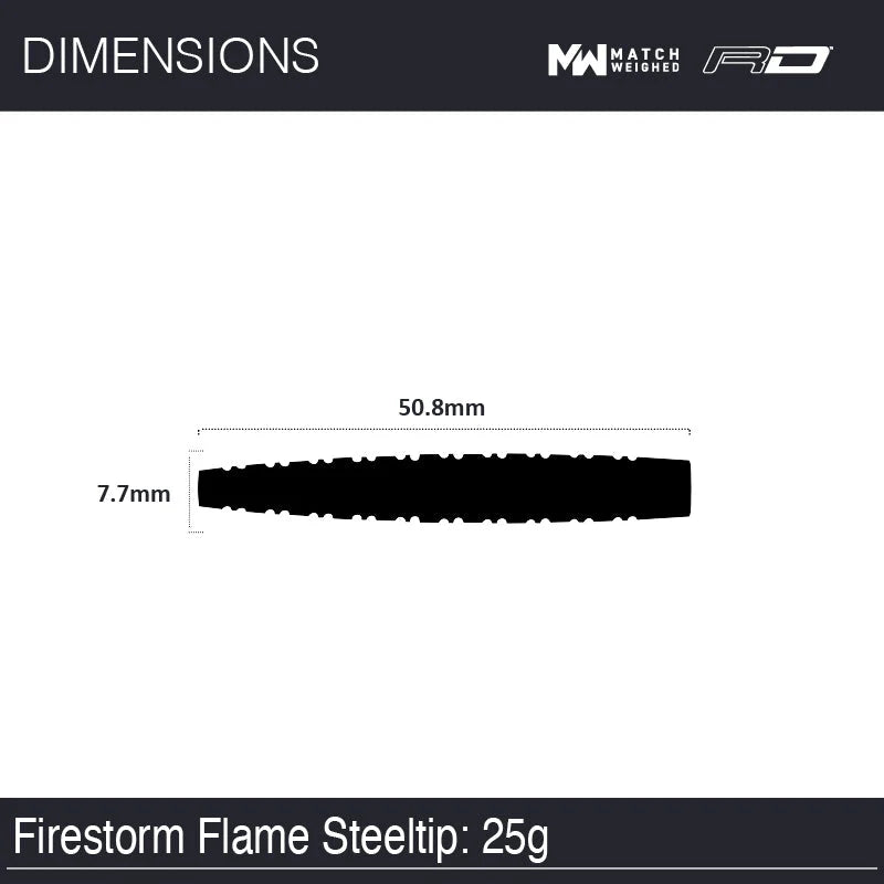 Firestorm Flame Steel Tip Darts 90% Tungsten
