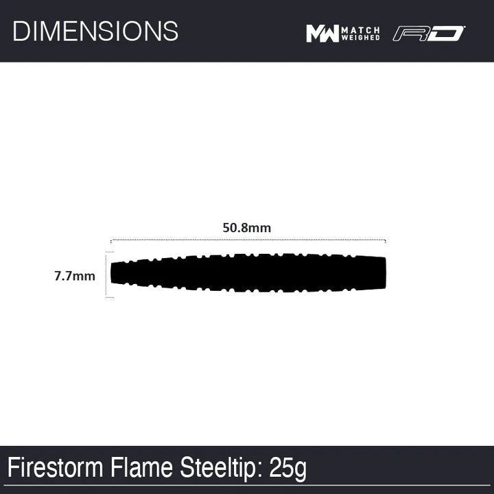 Firestorm Flame Steel Tip Darts 90% Tungsten