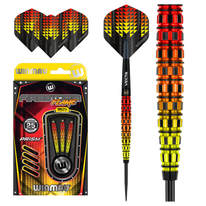 Firestorm Flame Steel Tip Darts 90% Tungsten
