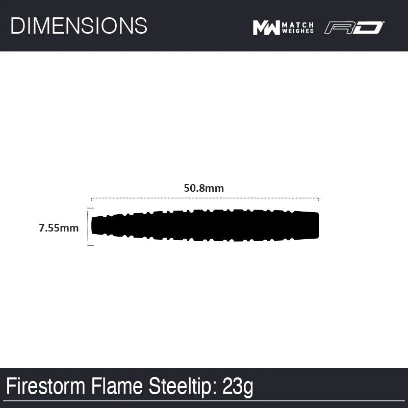 Firestorm Flame Steel Tip Darts 90% Tungsten