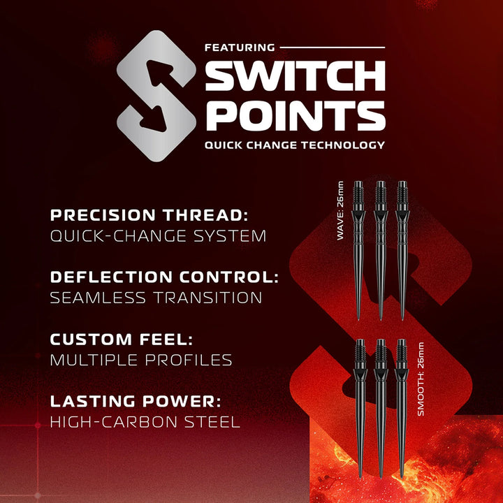 Fornax Parallel Switch Point Darts 90% Tungsten