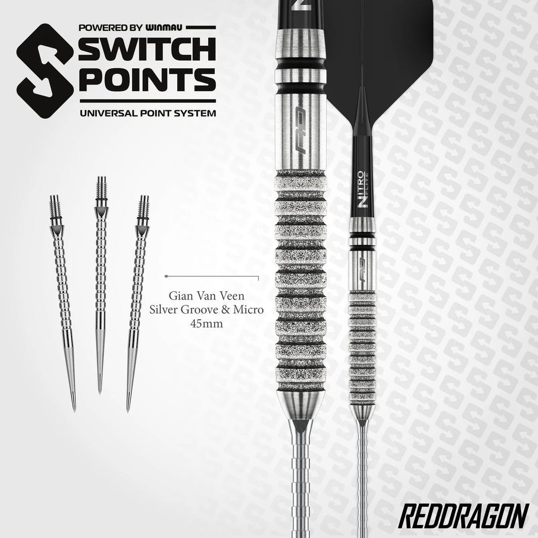 Gian Van Veen Tour Edition Switch Point Darts 90% Tungsten