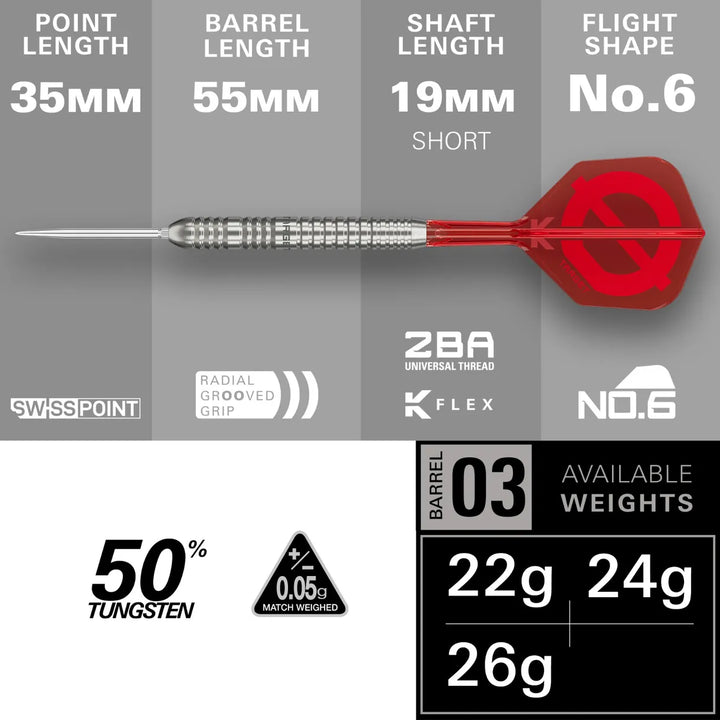 Target Group Ø 03 Steel Tip Darts 50% Tungsten