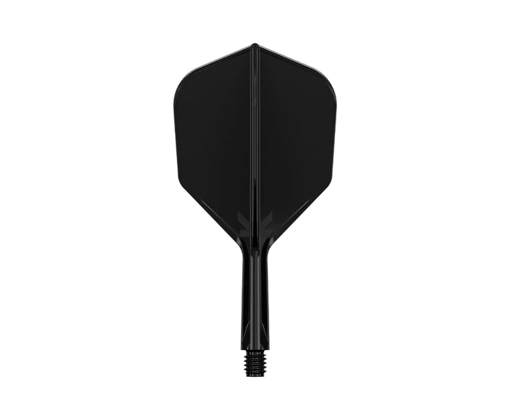 Black dart flight on a white background