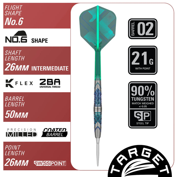 Kaze Series Ceros 02 Swiss Point Darts 90% Tungsten