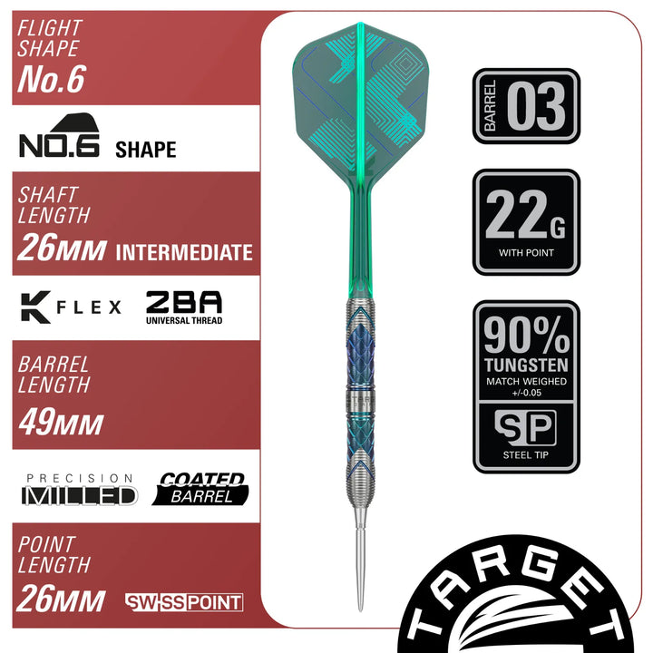 Kaze Series Ceros 03 Swiss Point Darts 90% Tungsten