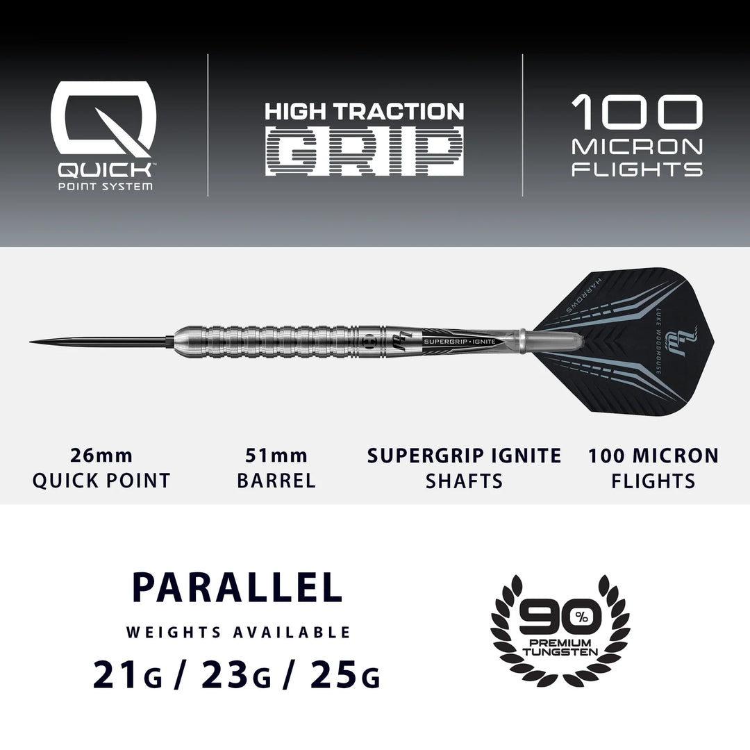 Luke Woodhouse Signature Quick Point Darts 90% Tungsten