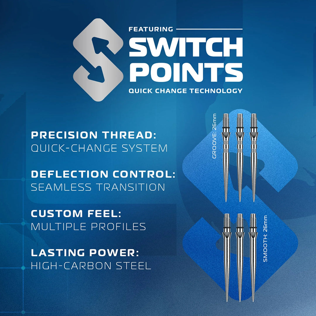 Lunaris Parallel Switch Point Darts 90% Tungsten