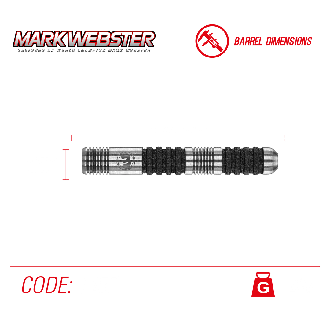 Mark Webster Diamond Edition Steel Tip Darts 90% Tungsten