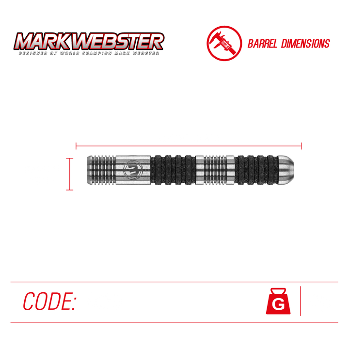 Mark Webster Diamond Edition Steel Tip Darts 90% Tungsten