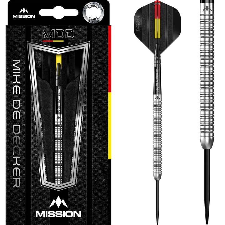 Mission Mike De Decker Darts - Steel Tip - 95% Tungsten - Silver