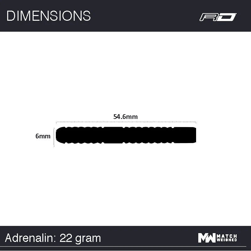 Michael van Gerwen Adrenalin Steel Tip Darts 90% Tungsten